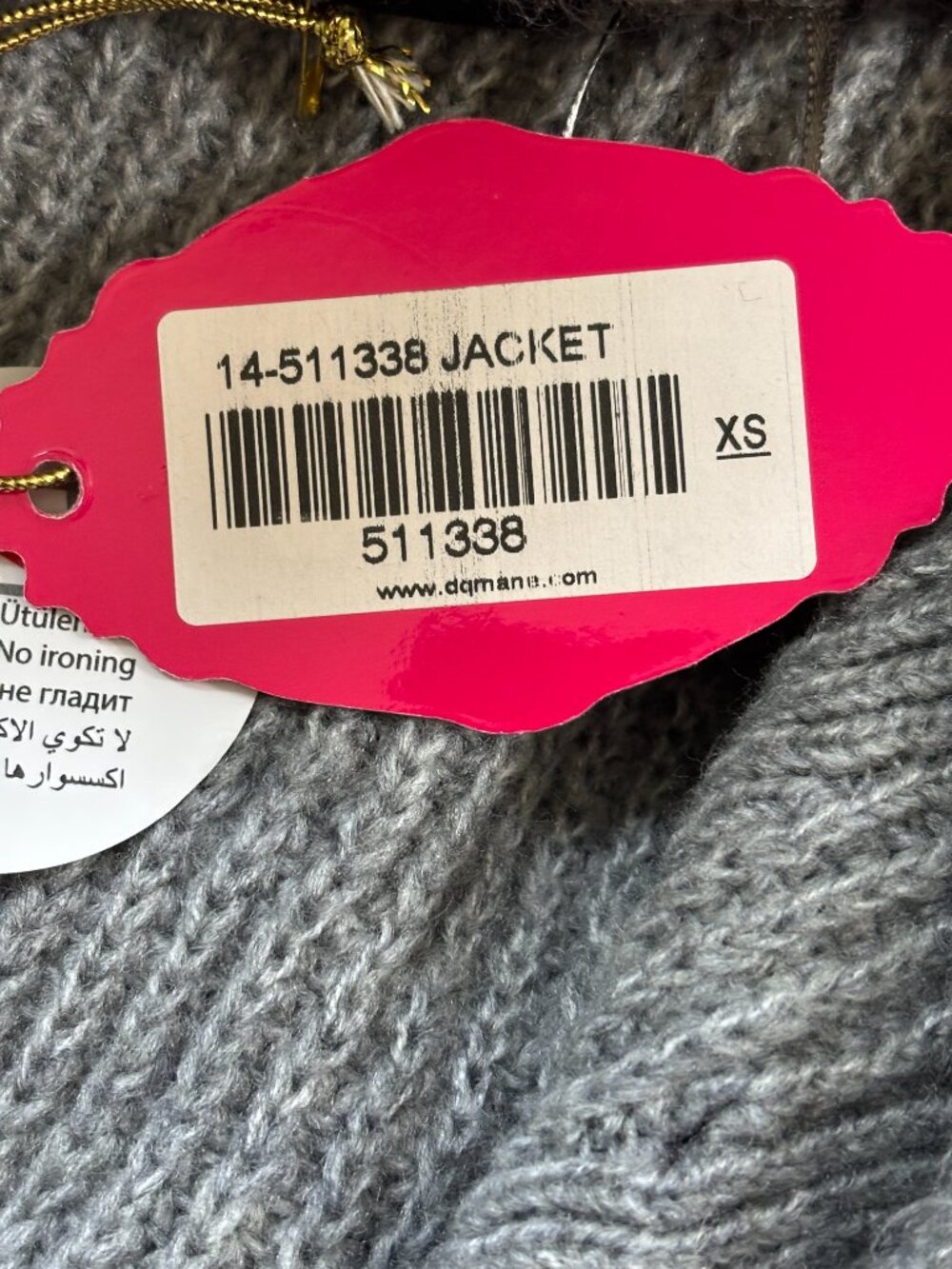 Dqmane Avant-Garde Knit Cardigan — Grey, size XS NWT - Picture 4 of 7